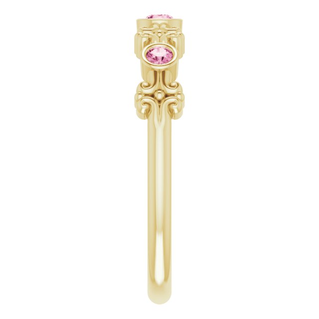 Color Stone Anniversary Band With Bezel-Set Gemstones Series 71924