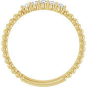 14K Yellow 1/6 CTW Lab-Grown Diamond Stackable Ring