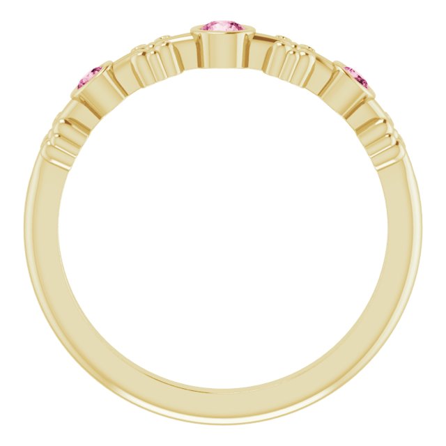 Color Stone Anniversary Band With Bezel-Set Gemstones Series 71924