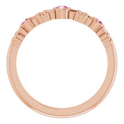 Color Stone Anniversary Band With Bezel-Set Gemstones Series 71924