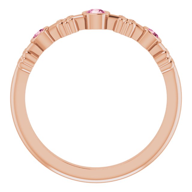 Color Stone Anniversary Band With Bezel-Set Gemstones Series 71924
