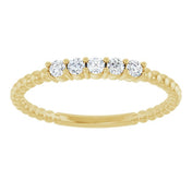 14K Yellow 1/6 CTW Natural Diamond Stackable Ring