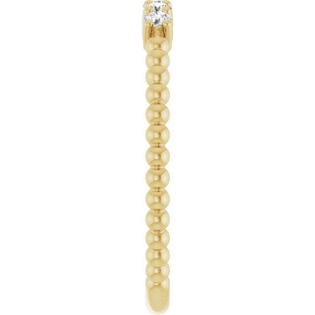 14K Yellow 1/6 CTW Lab-Grown Diamond Stackable Ring