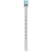 Sterling Silver Natural Aquamarine Stackable Ring
