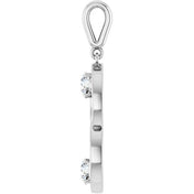 14K White 1/2 CTW Lab-Grown Diamond Pendant