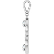 14K White 1/2 CTW Lab-Grown Diamond Pendant