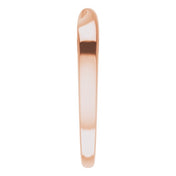 14K Rose 3 mm Stackable Twisted Ring