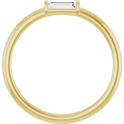 14K Yellow 1/8 CTW  Natural Diamond Stackable Ring