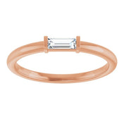 14K Rose 1/6 CTW  Natural Diamond Stackable Ring