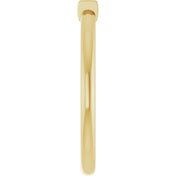14K Yellow Lab-Grown Emerald Stackable Ring