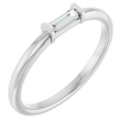 Sterling Silver 1/6 CTW Natural Diamond Stackable Ring - Elegant Design