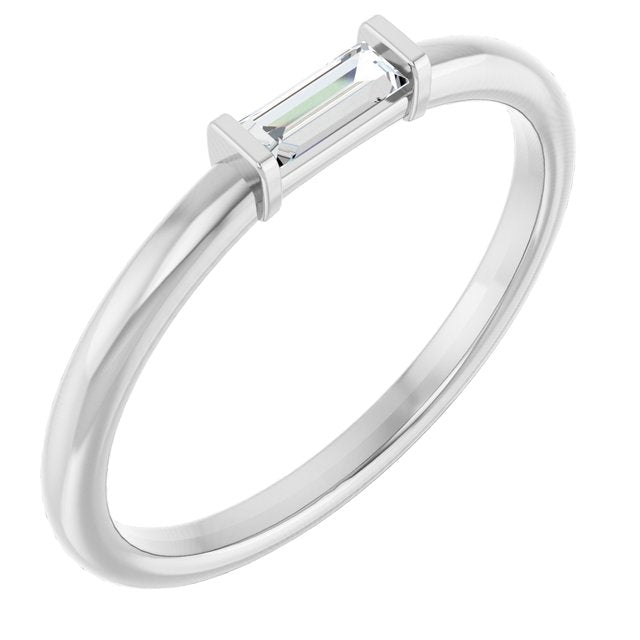 Sterling Silver 1/6 CTW Natural Diamond Stackable Ring - Elegant Design