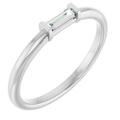 14K White 1/6 CTW  Natural Diamond Stackable Ring