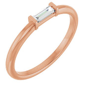 14K Rose 1/6 CTW  Natural Diamond Stackable Ring