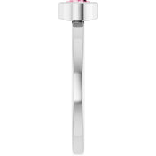 Platinum 5 mm Natural Pink Tourmaline Ring