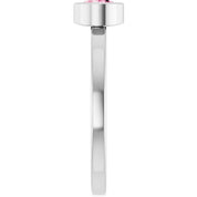 Platinum 5 mm Natural Pink Tourmaline Ring