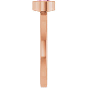 14K Rose 5 mm Natural Pink Tourmaline Ring