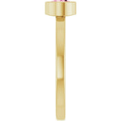 14K Yellow 5 mm Natural Pink Tourmaline Ring