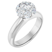18K White Round Natural Diamond Natural Diamond