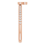 14K Rose 1/5 CTW Natural Diamond Stackable Ring