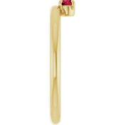 14K Yellow Lab-Grown Ruby Stackable Ring