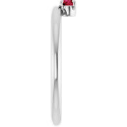 14K White Lab-Grown Ruby Stackable Ring