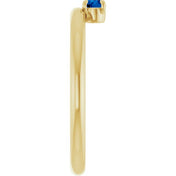 14K Yellow Lab-Grown Blue Sapphire Stackable Ring