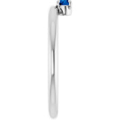 Sterling Silver Imitation Blue Sapphire Stackable Ring