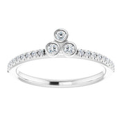 Platinum 1/5 CTW Natural Diamond Stackable Ring