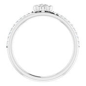 Platinum 1/5 CTW Natural Diamond Stackable Ring