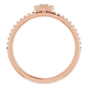 14K Rose 1/5 CTW Natural Diamond Stackable Ring