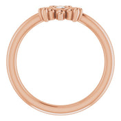 14K Rose .04 CTW Natural Diamond Bee Youth Ring