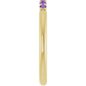 14K Yellow Natural Amethyst Stackable Ring