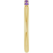 14K Yellow Natural Amethyst Stackable Ring