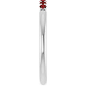 Sterling Silver Natural Mozambique Garnet Stackable Ring