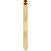 14K Yellow Natural Ruby Stackable Ring