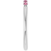 Sterling Silver Natural Pink Tourmaline Stackable Ring
