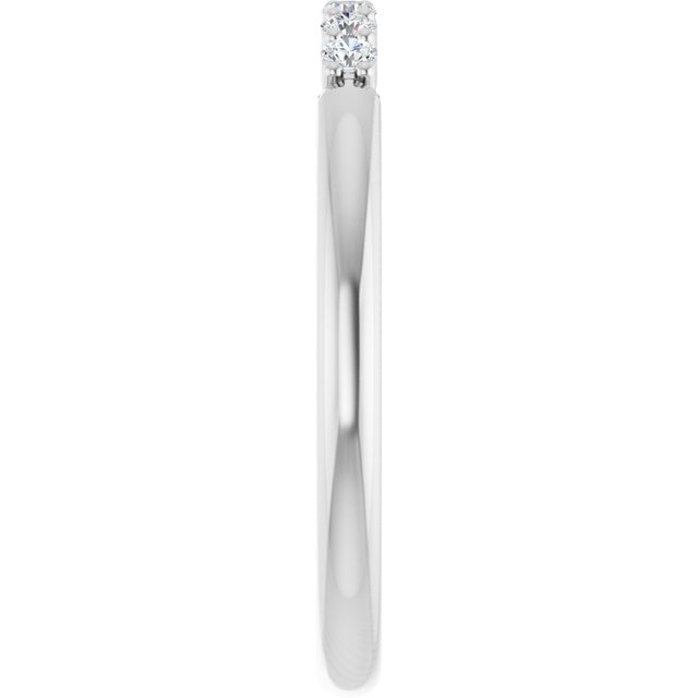Sterling Silver 1/8 CTW Natural Diamond Stackable Ring