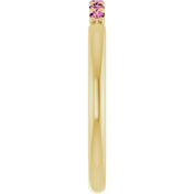 14K Yellow Natural Pink Tourmaline Stackable Ring