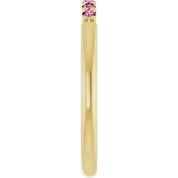 14K Yellow Natural Pink Tourmaline Stackable Ring