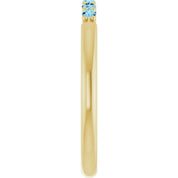 14K Yellow Natural Aquamarine Stackable Ring