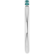 Platinum Natural Alexandrite Stackable Ring