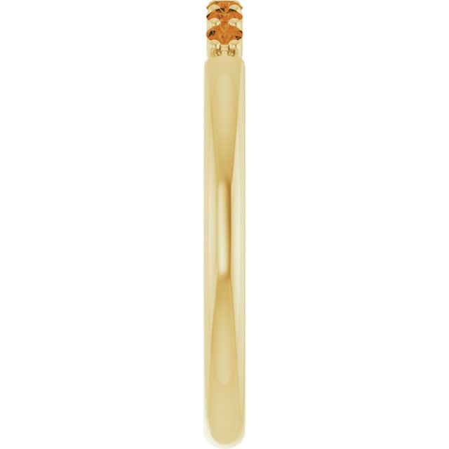 14K Yellow Natural Citrine Stackable Ring