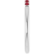 Platinum Natural Ruby Stackable Ring