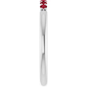 Platinum Natural Ruby Stackable Ring