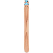 14K Rose Natural Aquamarine Stackable Ring