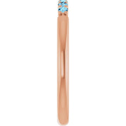 14K Rose Natural Aquamarine Stackable Ring
