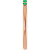 14K Rose Natural Emerald Stackable Ring