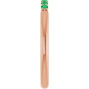 14K Rose Natural Emerald Stackable Ring