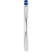 Sterling Silver Natural Blue Sapphire Stackable Ring